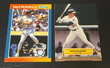 MARK McGWIRE LOT 2 ODDBALL 1988 LEAF POP UP  & 1989 DONRUSS ALL STAR A'S READ