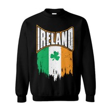 Torn Ireland Flag - St. Patrick's Day Irish Proud Pride Unisex Sweatshirt