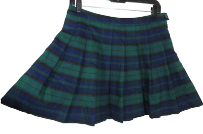 スカート Melange Flannel Skirt - GREEN Skirt - Flannel Green Plaid – purrrshop