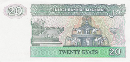 MYANMAR 20 KYATS BANKNOTE 1994 UNC BANKNOTE UNZ | LE GRAND MINT SHOP - Picture 2 of 3