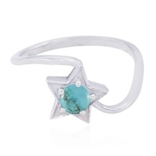 Turquoise 925 Solid Silver Ring Genuine Jewelry For Mother's Day Gift US