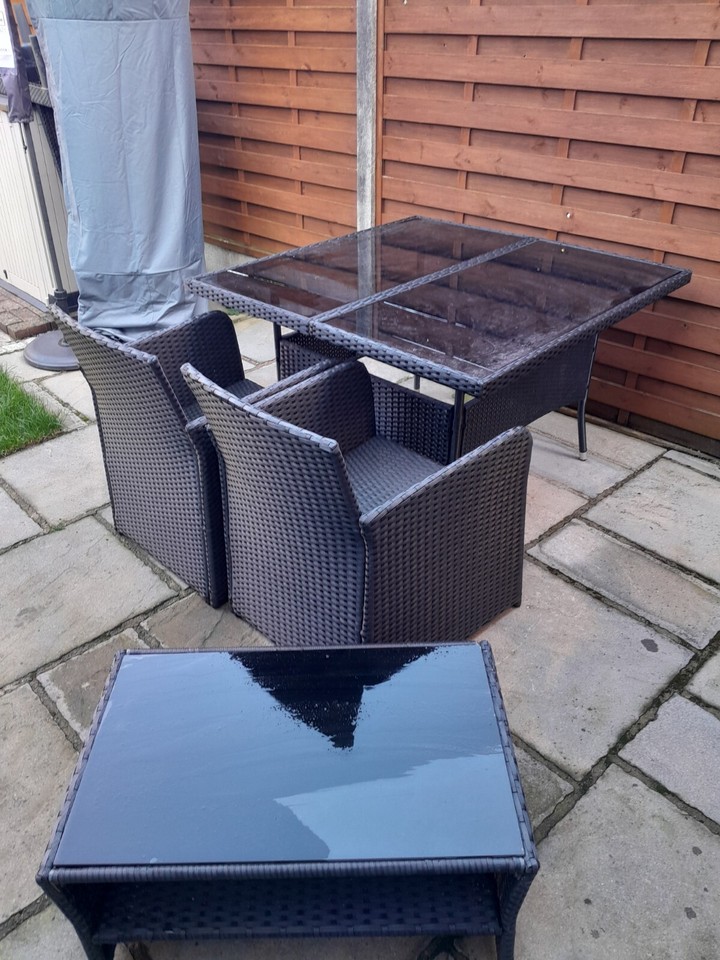 outdoor rattan garden furniture set used eBay