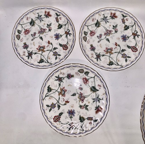 EXCEED BON Scarlet By Keito, CAKE PLATE 10 3/4" & 3 Dessert Plates 6 5/8” JAPAN - Picture 8 of 12