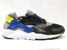 Nike Huarache Run Youth Athletic Sneakers Blk/Hyper Cobalt/Volt Sz 7Y US/6 UK