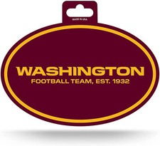 Washington Football Team Oval Decal Sticker Full Color NEW 3x5 Inches Free Ship