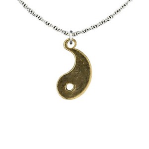Authentic Creative Pewter Designs Yin Yang One Half Piece Necklace & Pendant, G054