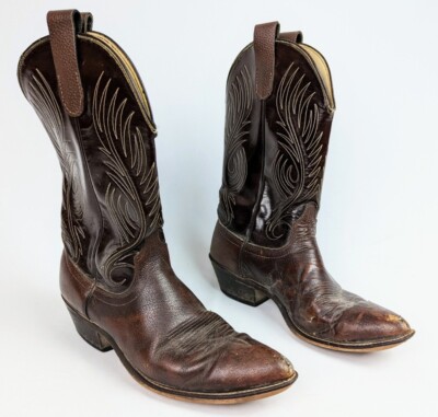 Laredo Vintage Mens 10 D Leather Western Cowboy Boots  display picture 2
