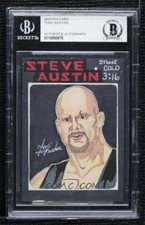 Stone Cold Steve Austin 3:16 Original Art Sketch Card WWF WWE 1/1 BAS