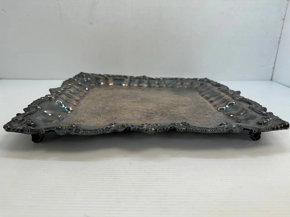 Chippendale por Wallace X 120 placa de prata quadrada/sem 1 pé - Imagem 3 de 4