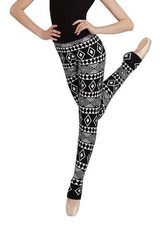 CAPEZIO Sweater Pants Fabulous Coverup Ladies XS fits LCh 2 Prints Blk htP