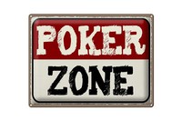 Blechschild Spruch 40X30 Cm Poker Zone Geschenk Metall Deko Schild Tin Sign