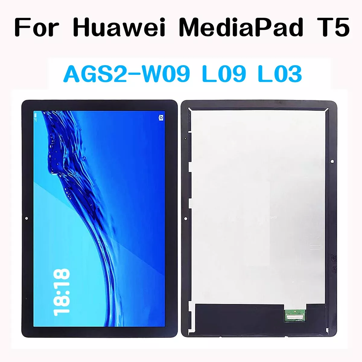 For Huawei MediaPad T5 AGS2-L09 AGS2-W09 10.1 LCD Touch Screen Digitizer  +Frame