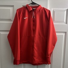 Nike Mens Track Jacket Red Full-Zip Long Slee...