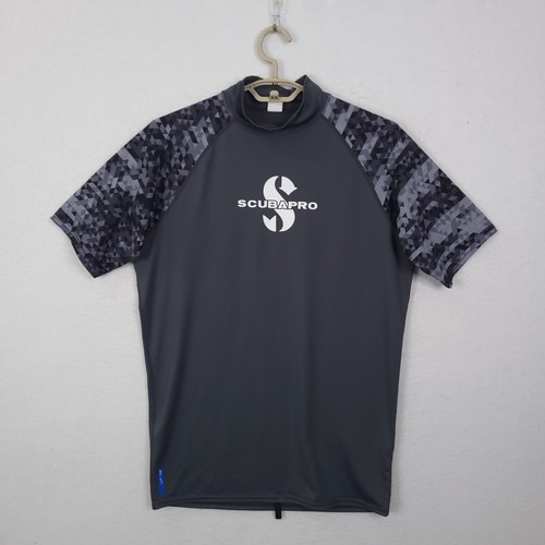 Scubapro Unisex Adult High Neck Top UPF 50 XL Short Sleeve Rash Guard Diving