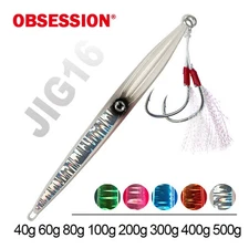 J16 40g-500g Metal Sinking Jigbiat Saltwater Carp Pike Peche Jig Spinn
