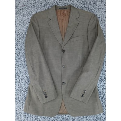Hugo Boss Einstein Sigma Mens Brown 3-Button Wool Suit Jacket Micro Pattern 42L