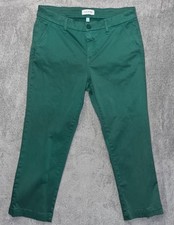 Lila Ryan Pants Womens 10 Shamrock Green Capri Chino Cropped Straight Leg Cotton