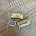 1960s Vintage Barbie Pearl Necklace and  two Gold Clutches