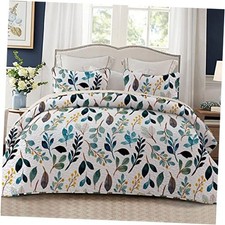 Reversible Printed Quilts Queen Size, Extra Full/Queen 96"x92" White/Navy