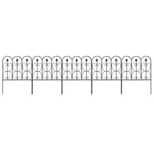 Folding Wire Patio Fences Decorative Garden Fence W/ Arched Design