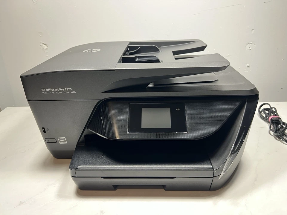 HP OfficeJet Pro 6975 All-in-One Printer Scanner Copier Fax Machine Light Use - Image 2 of 4