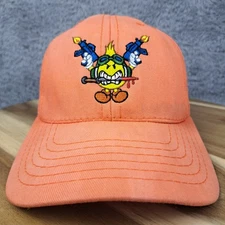 Vintage WORLD INDUSTRIES Hat Cap One Size Orange Flameboy Skateboard Made USA 