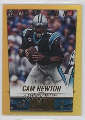 2014 Panini Hot Rookies Gold Zone 1/50 Cam Newton #30 0k0