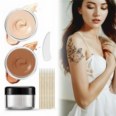 Tattoo Cover Up Makeup Waterproof - Full Coverage Concealer for Tattoos, Scars 