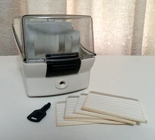 Vintage Fellows Soft Works Diskette Tray 3.5" Floppy Disc Holder with key 90612