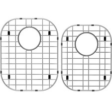 2 PCS Double Bowl Sink Bottom Grid 13x16 11.2x14.5 Inch Stainless Grate