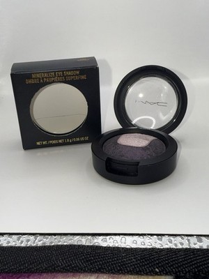 MAC Mineralize Eye Shadow Duo Past Midnight Purple Pink Shimmer 0.06 oz New Box
