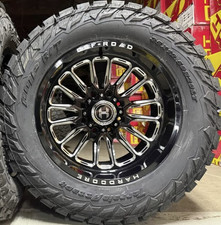 4x 20x10 Hardcore Hc24 Wheels Tires Gloss Black Milled 8x170 Ford F250 F350