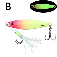 5PCS Luminous Micro Metal Jig Fishing Lure Bait Jigging Slow Lure 7g-40g