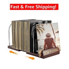 Stylish Wooden Vinyl Record Stand for 30-70 LPs - Perfect Gift for Music Lovers