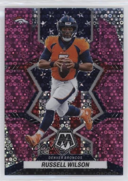 2022 Panini Mosaic National Pride No Huddle Pink Prizm 13/20 Russell Wilson 1ew0