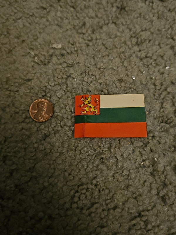 ANTIQUE 1890 - 1918 KINGDOM OF BULGARIA PAPER ALCOHOL FLAG