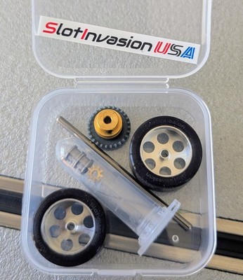SlotInvasion REAR AXLE Tuning KIT for CARRERA DTM 1/32 SLOT CAR Urethane TIRES