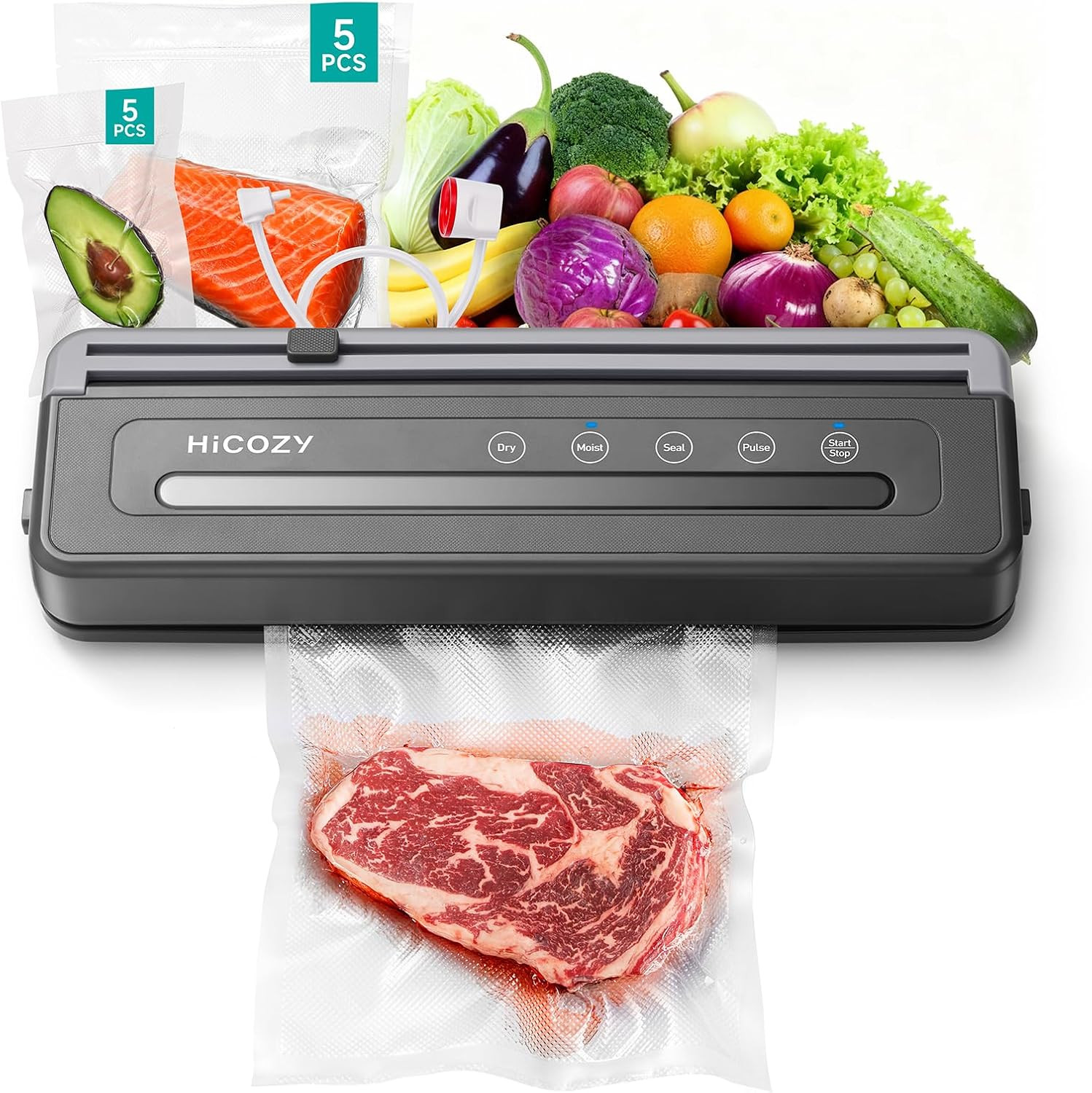 H600 Macchina Sottovuoto Alimenti Professionale 5-In-1 Doppia Sigillatura