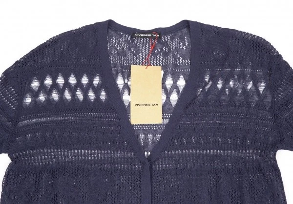 Cárdigan Largo VIVIENNE TAM Algodón Nylon Dragón Encaje (K-127536) Foto 3 de 4