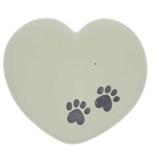 AngelStar Haustier-Urne – Pfotenabdrucke, Herzform - Kunstharz