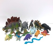 Lot of Vintage Dinosaur Figures T-Rex Triceratops Brontosaurus Stegosaurus