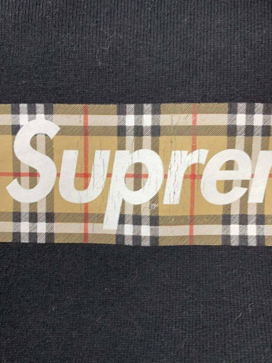 Felpa Supreme con cappuccio 22SS Burberry Box logo XL cotone nero usata