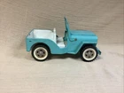 Vintage TONKA TOY JEEP Aqua Blue Pressed Steel