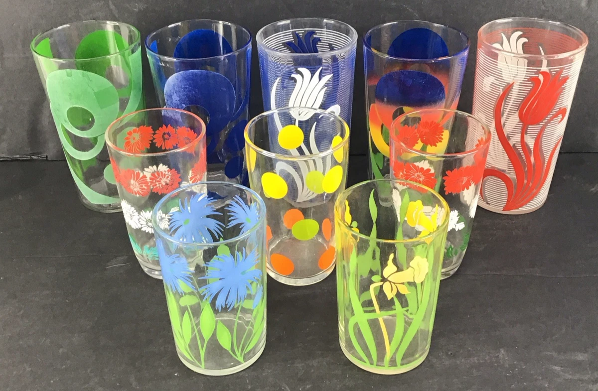 Vintage Juice Glass Set In Libbey 40s, 50s, 60s Glassware for sale