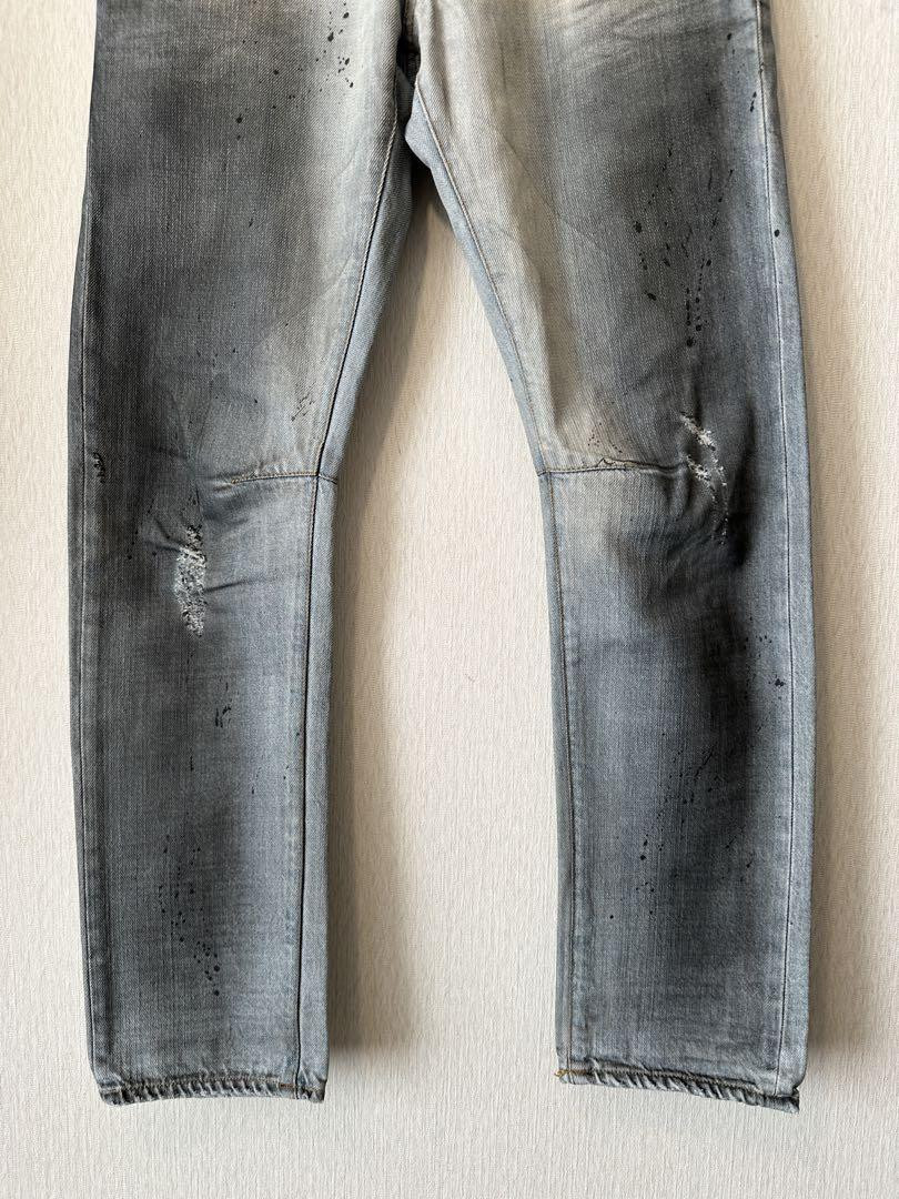 BALMAIN Dusty Crashed Denim Pants | eBay