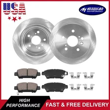 Rear Disc Rotors & Semi-Metallic Brake Pad Kit  Fit 2004-2010 Toyota Sienna New.