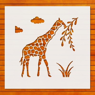 Reusable Safari Giraffe Stencil Template for Wall Art & DIY Crafts - StencilAir