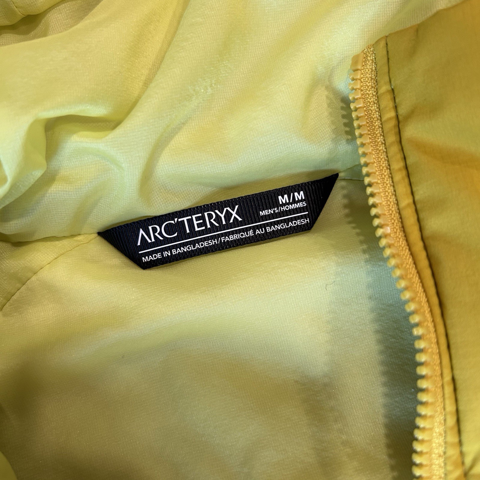 Arc'teryx Atom LT Hoody Jacket Yellow Men's Medium thumbnail 5