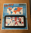 Roalex Vintage Zig-Zaw World Map Sliding Tile Tray Puzzle, Plastic Multicolor — photo 1