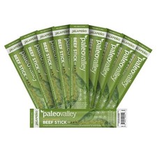 Paleovalley: 100 Grass Fed Beef Sticks 10 Count - Jalapeno Flavor